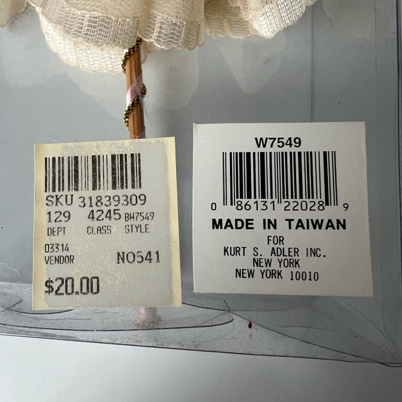 Lot 3 Vintage Kurt S Adler Victorian Porcelain Doll Christmas Ornaments Mauve - Picture 12 of 16